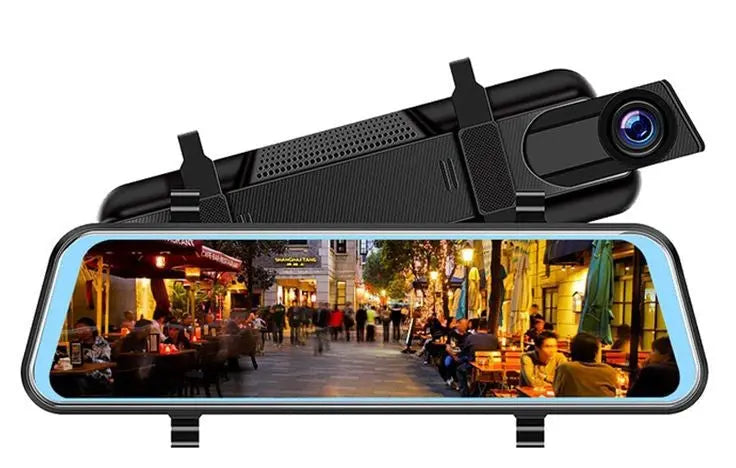 Dashcam - Rétroviseur intérieur, écran tactile de voiture, rétroviseur, avant et arrière, 1080P - AutoSecureCam